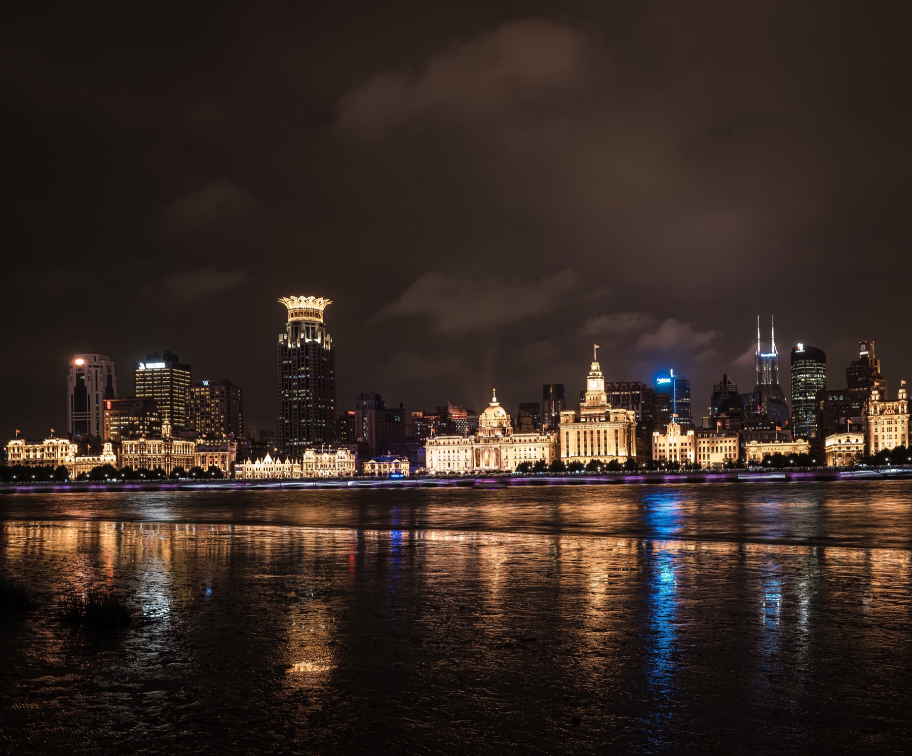 The Bund in Shanghai at night